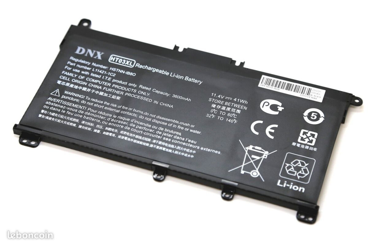 🔋 Batterie compatible HP HT03XL / HT03041XL – pour HP 14-ce / 14-cf / 14-ck / 14-cm / 14-ma / 14q-cs / 14s-cf / 15-cs / 15-cw / 17-by – 11.4V – Neuf – Garantie 1 an ✅ – Retrait en boutique Paris 10 (image 1)