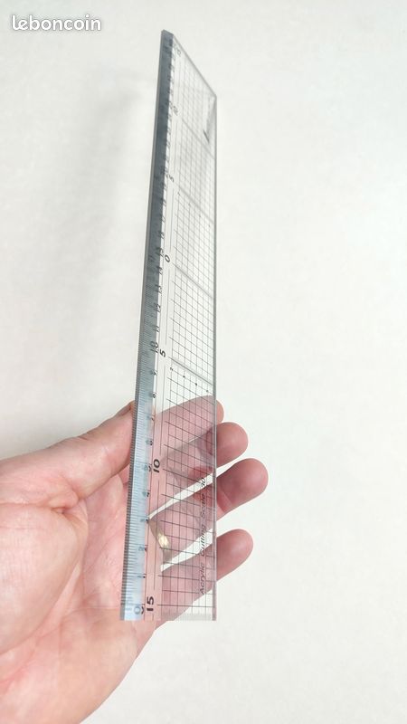 Règle de couture japonaise crystal 300mm "Shinwa" (image 6)
