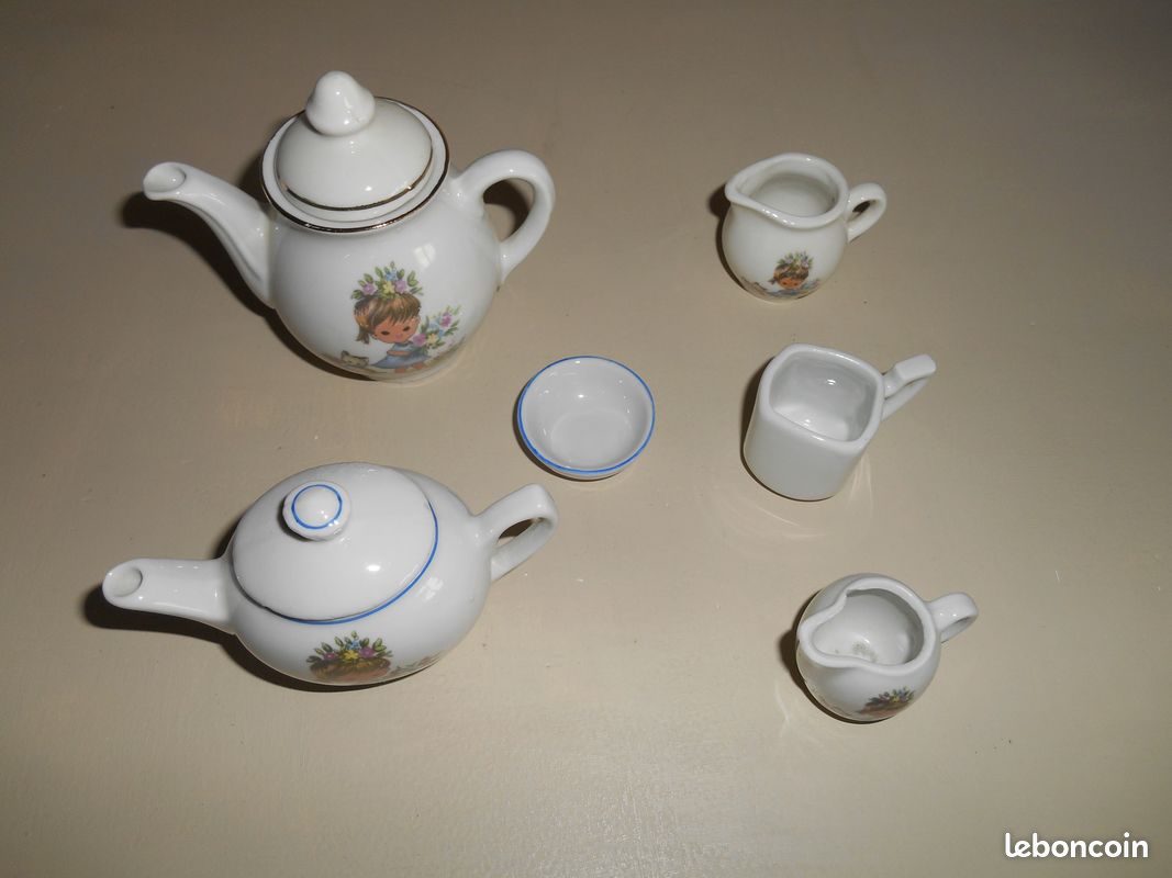 Petit Pot Dinette En Porcelaine Ancien - 6,3 Cm
