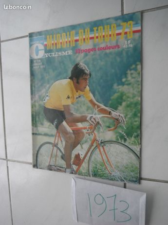 MIROIR DU CYCLISME COMPLET AVEC POSTER COPPI , ANNEE 1973 , N 166