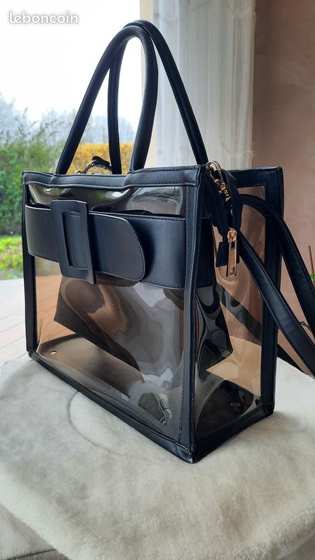Sac bandoulière transparent et pochette intérieure (image 2)