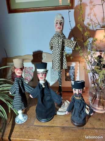 Lot de 5 marionnettes à main Guignol lyonnais - Jeux & Jouets