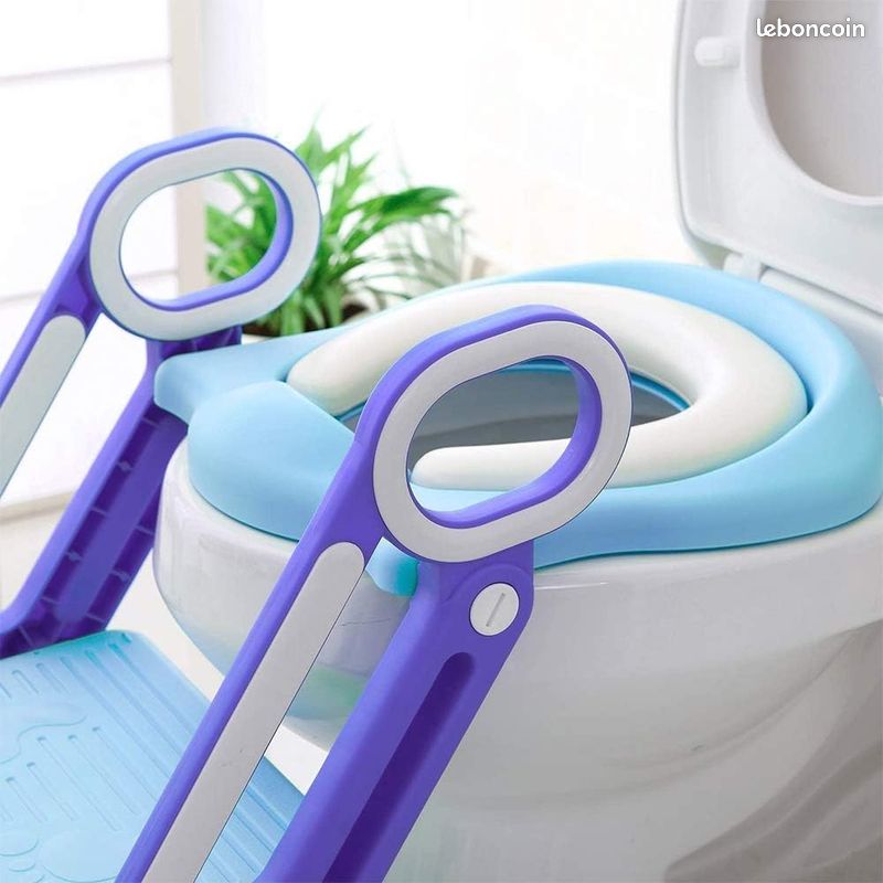 Siège Toilette Enfant Réglable Et Pliable - Avec Marches Antidérapantes - Support 75kg - Apprentissage Propre