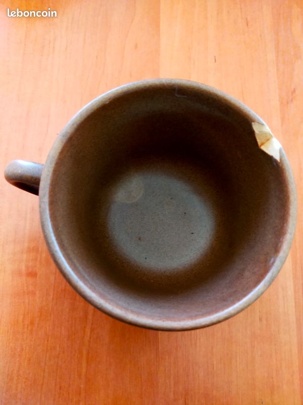 Lot de 6 assiettes a dessert et 6 bolées a cidre ou tasses en grès (image 5)