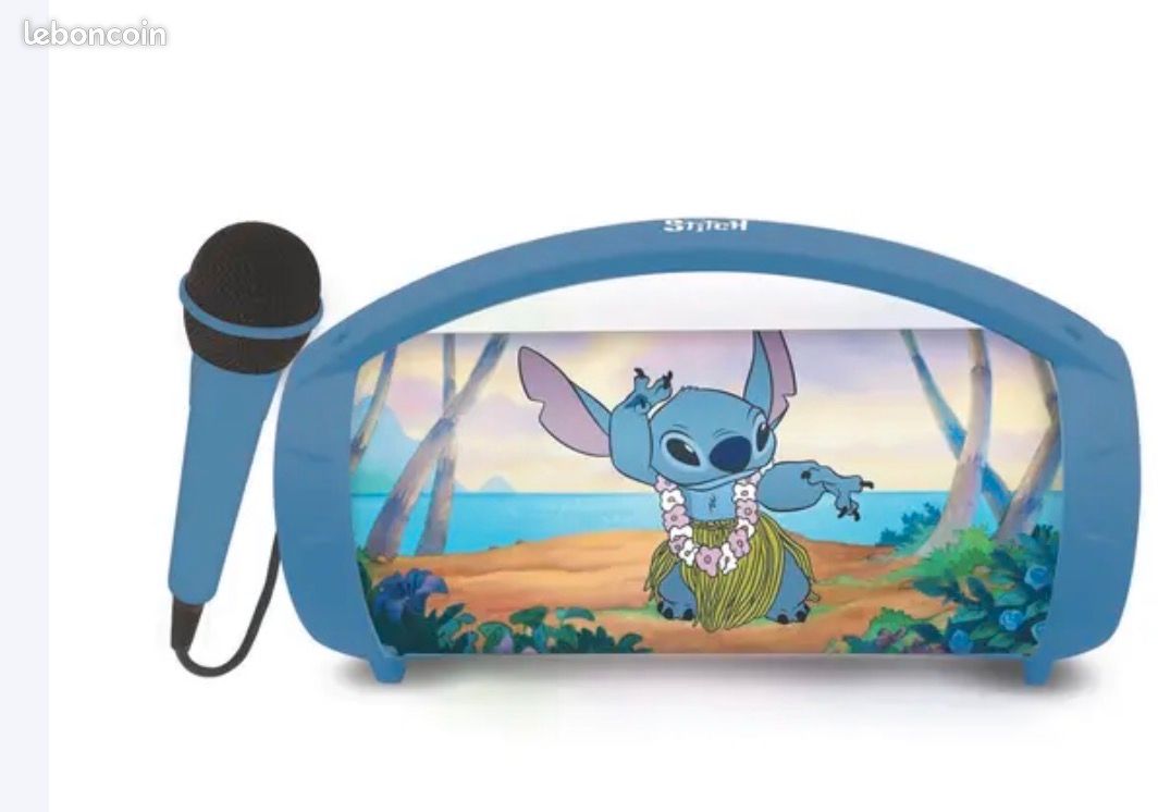 Enceinte portable bluetooth sans fil lumineuse stitch (image 2)