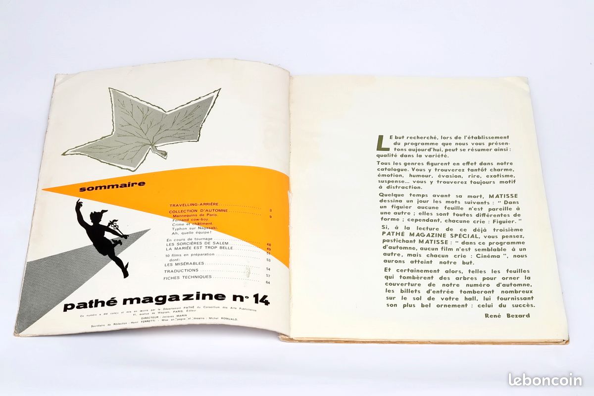 Pathé magazine n°14 mannequins de paris fernand cow-boy crime et châtiment 1956 (image 3)