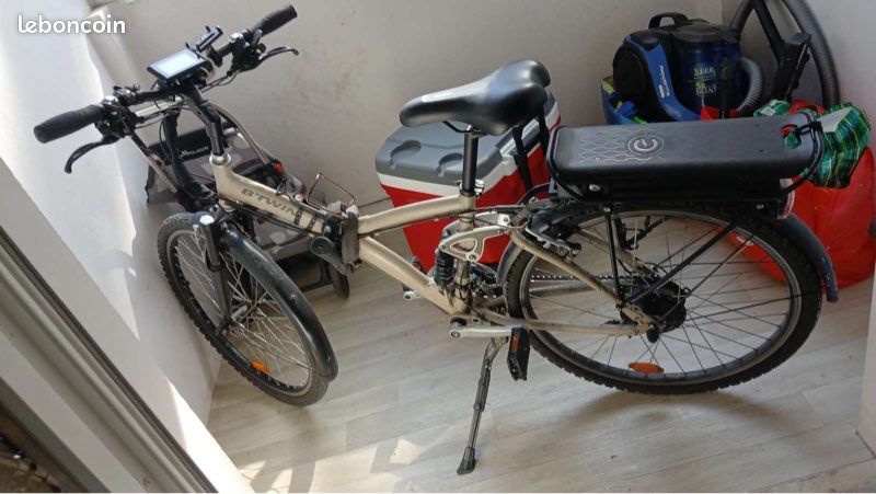 Vélo électrique pliant B’TWIN – Batterie grande autonomie – Bon état (image 1)