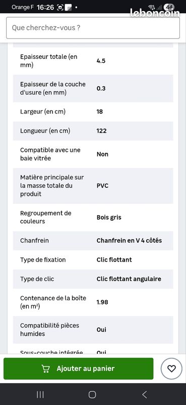 1 paquet de 9 lames clipsable medio ARTENS Gila effet bois (image 7)