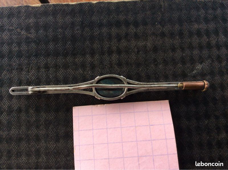 Ancienne broche argent et solitaire marcassite (image 2)