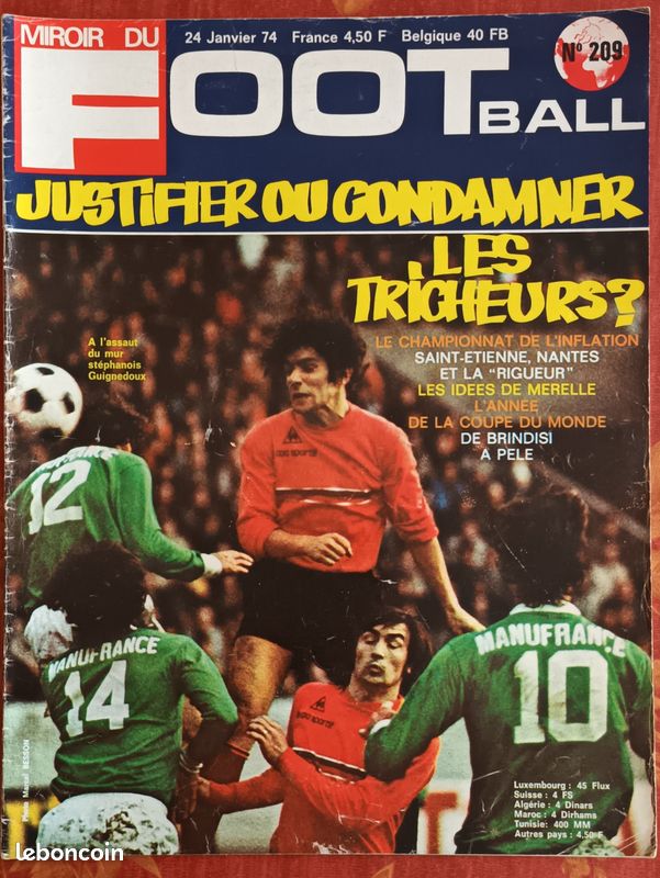 AS St Etienne miroir du football lot - Collection