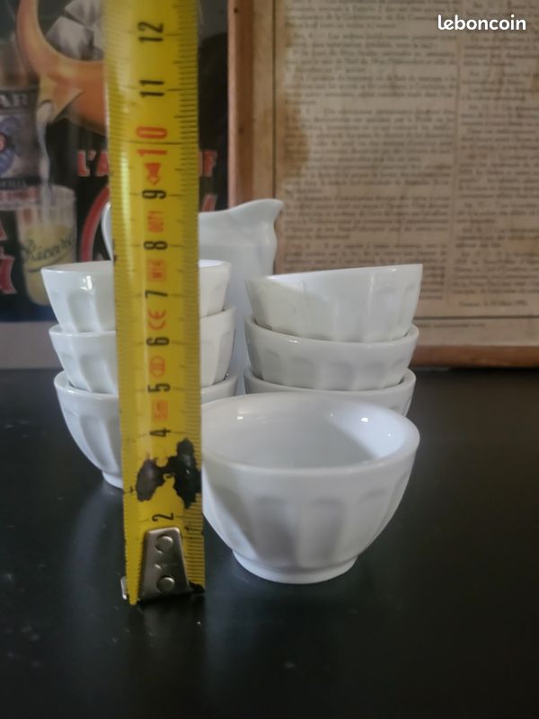 Lot de 8 pièces en céramique blanche – vintage / brocante (image 11)