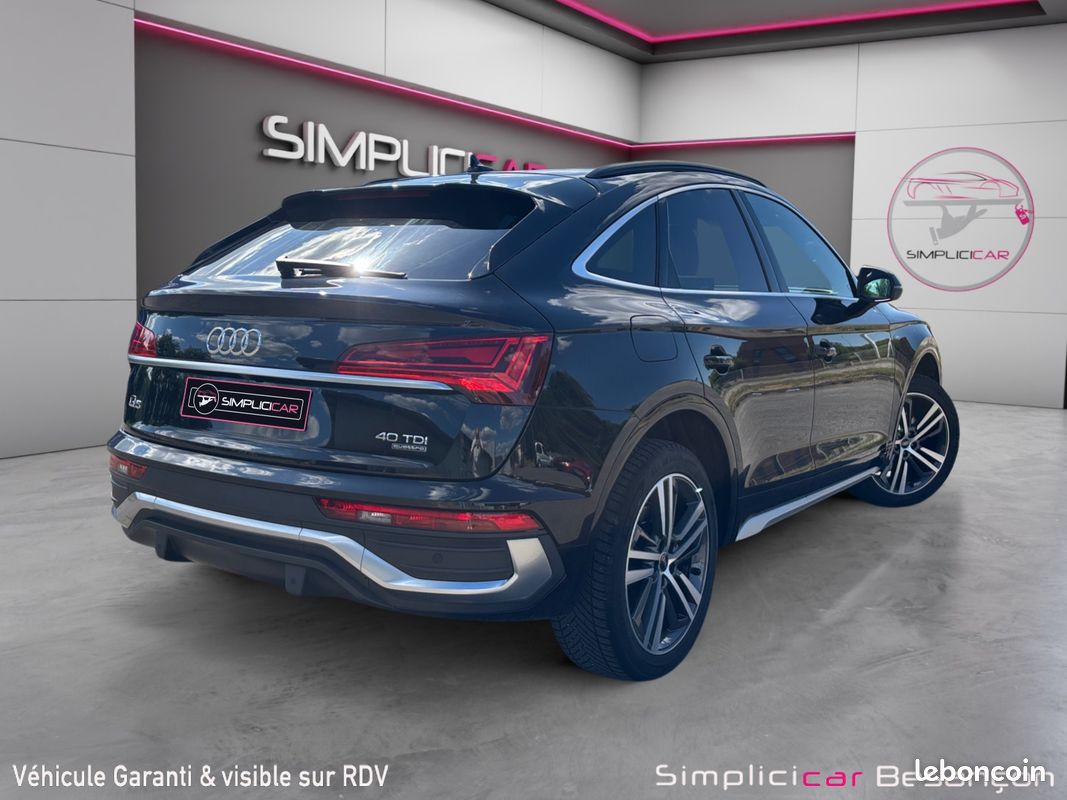AUDI Q5 SPORTBACK 40 TDI 204 QUATTRO S LINE S TRONIC 204Ch Garantie 12 mois - Suivi Audi - Caméra de recul - ACC - Sièges Massant (image 7)