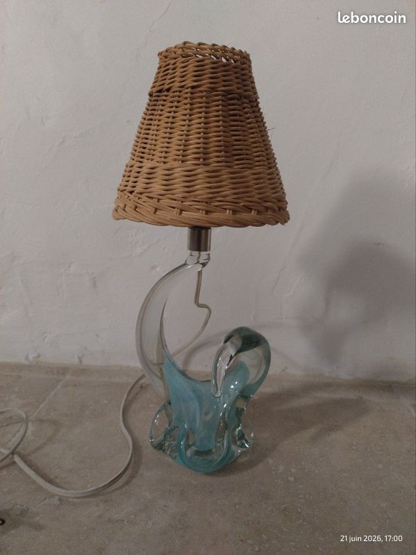 Lampe en verre vintage (image 1)