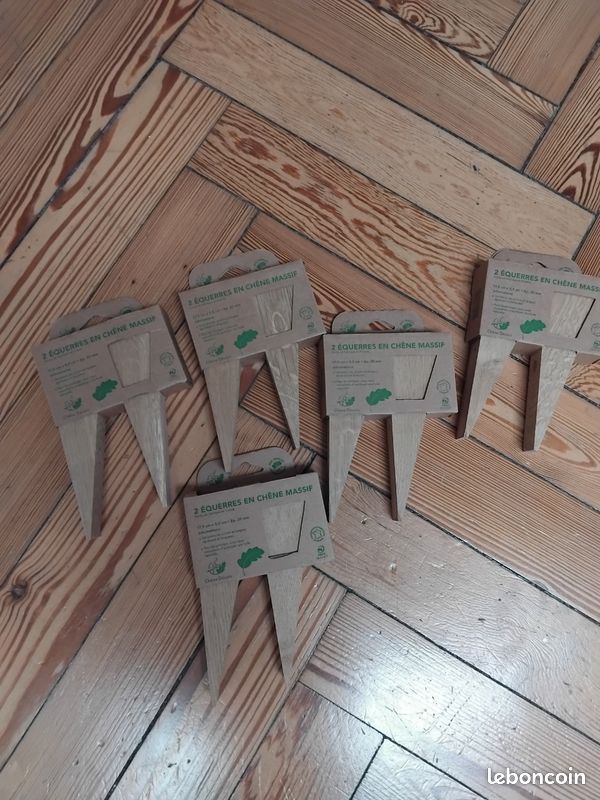 Lot de 10 équerres en bois massif (image 2)