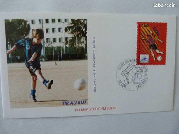 2 Documents Premier Jour Coupe Du Monde 98, 8 Timbres Oblitérés, France 1997/96