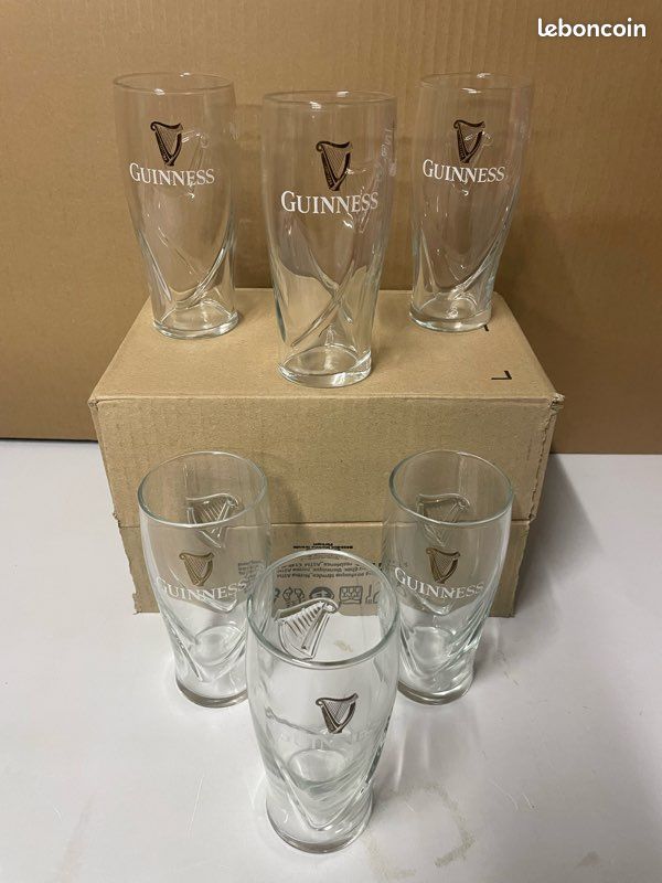 Lot De 6 Verres à Bière Guinness 25cl - Neufs - Idéal Pinte Irlandaise