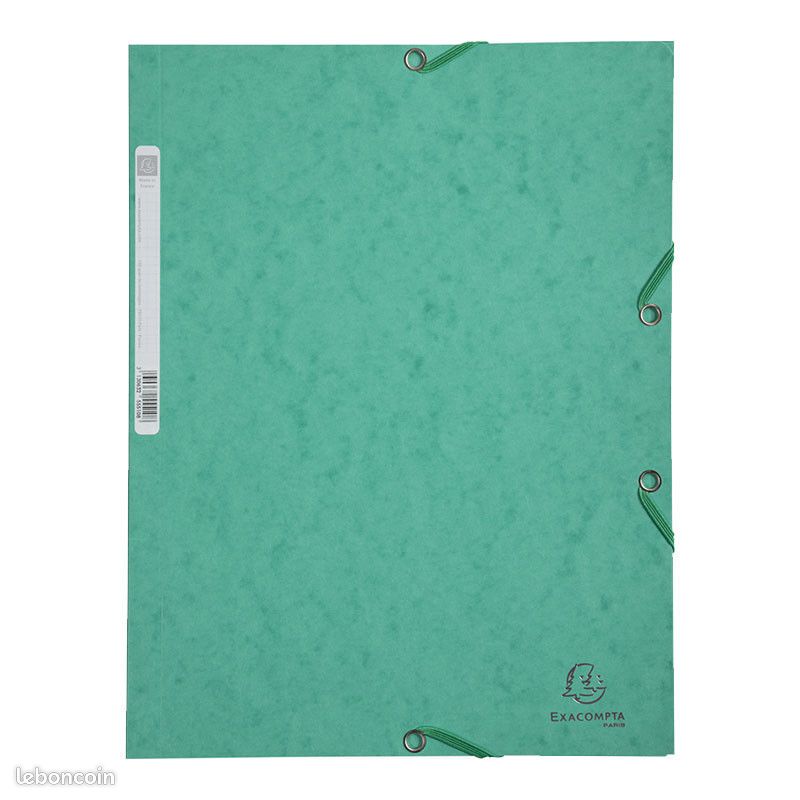 Chemise à élastique 3 rabats - A4 - Vert - Exacompta (image 1)