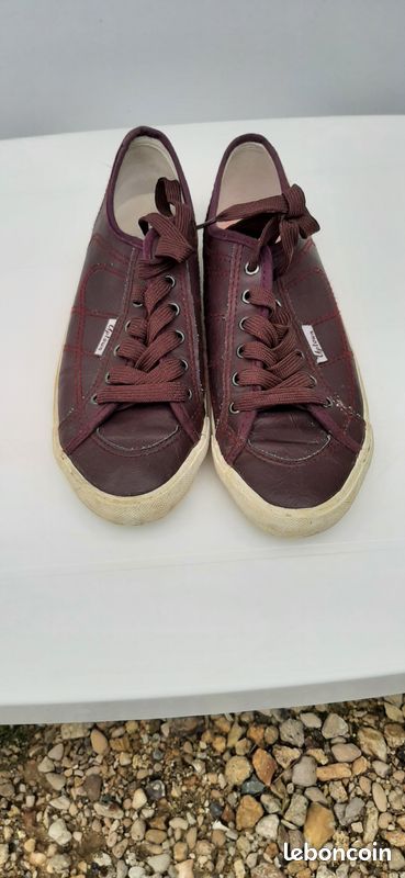 Sneakers fille bordeaux p38 (image 1)