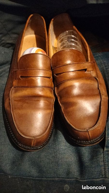 Mocassins tout cuir cousu Stéphane Gontard pointure 44 très bon