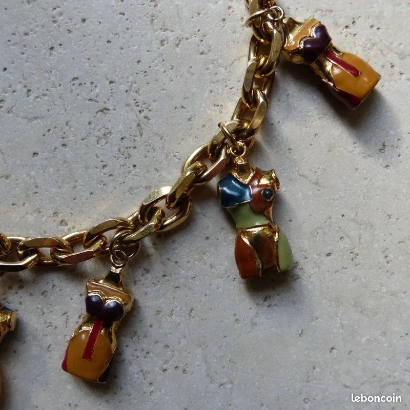 Collier Jean Paul Gaultier - Chaîne Et Pendentif Lame De Rasoir En Argent 925, Occasion