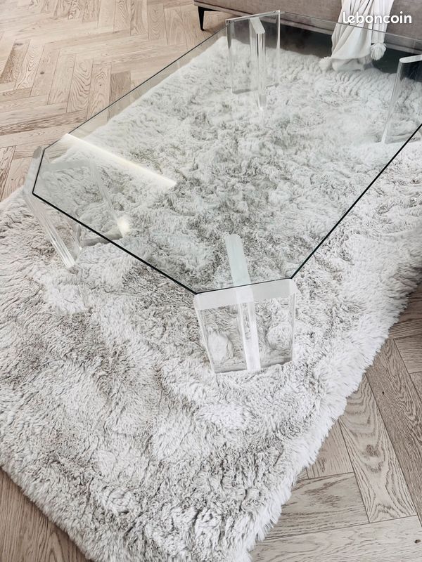 Table basse design en verre et plexi (image 2)