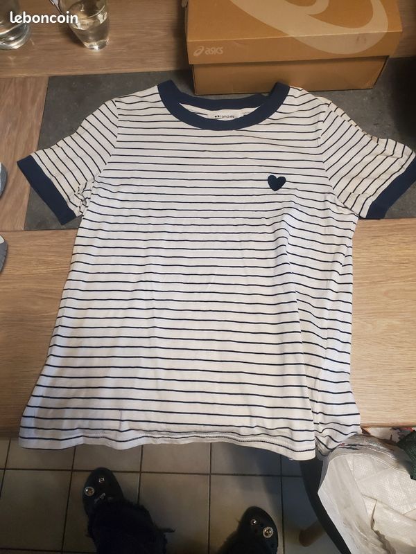 T shirt manche courte rayer camaieu (image 1)