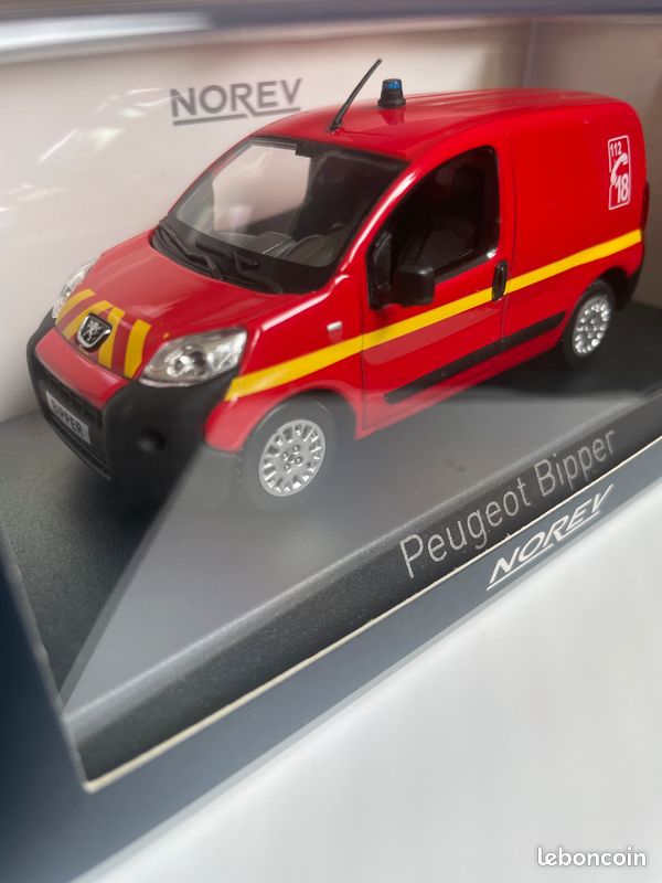 Miniature Peugeot Bipper Pompiers 2009 Au 1/43 De NOREV - Modèle Neuf - Référence 479838