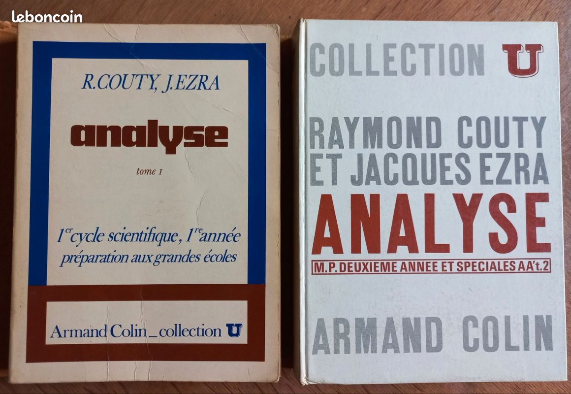 Analyse, tomes 1 et 2, Raymond Couty et Jacques Ezra, Armand Colin (image 1)