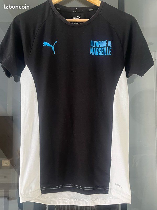 T-Shirt Puma Olympique de Marseille Noir & Blanc – Taille S (image 1)