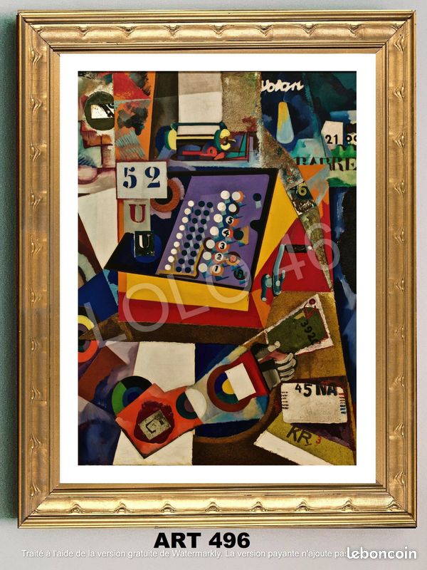 10 tableaux de Amadeo de SOUZA-CARDOSO de 1914 à 1917. Reproductions. Art abstrait collages scrapbooking. PACK N°1 (image 1)