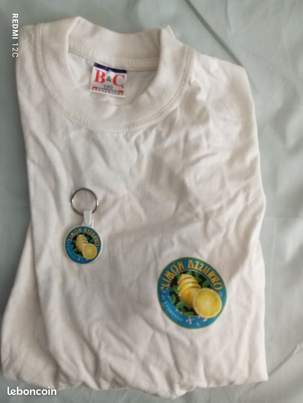 Lot tee-shirt neuf taille L et porte-clef " Limon Azzurro " (image 3)