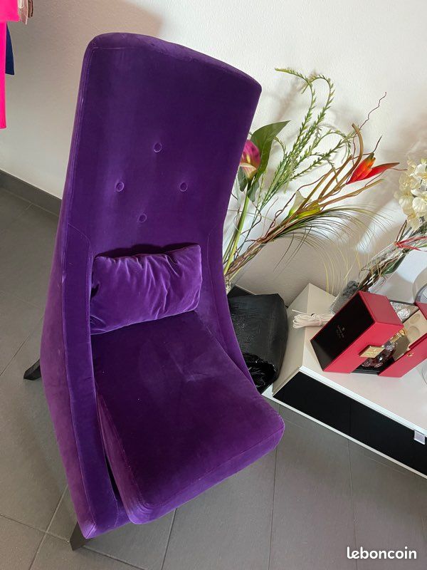 Fauteuil velour Pfister (image 1)