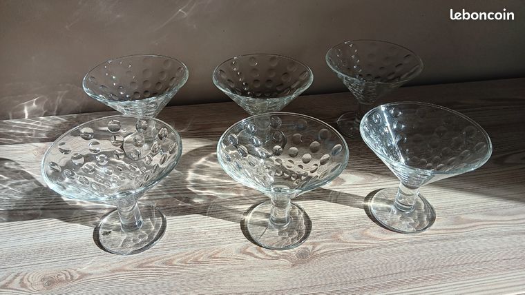 Lot De 6 Coupes à Glace Frosty LAV – Verre Transparent Design Tulipe – 305 Ml – Dessert Sundaes Mousse – Lave-Vaisselle