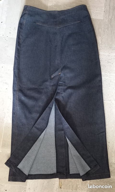 JUPE jean denim gris/noir (image 2)