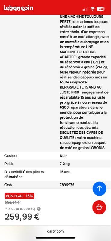Machine à café broyeur grains KRUPS + mousseur (image 11)