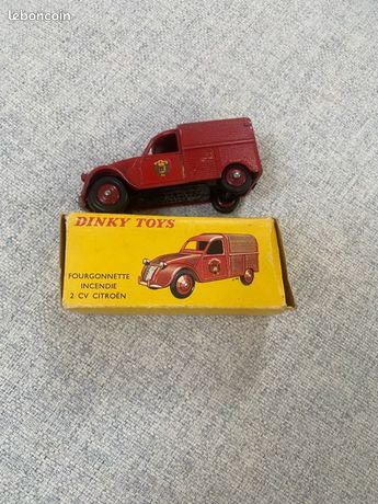 Dinky Toys 25D 2CV CITROËN Fourgonnette incendie Pompiers neuf boite d'origine