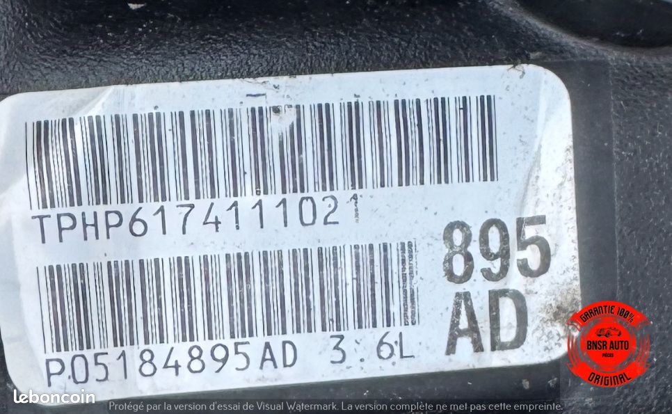 MOTEUR Jeep Grand Cherokee WK2 WRANGELR 3.6i 2011 P05184895AD (image 4)