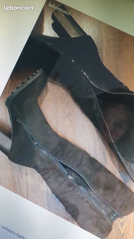 Bottes nubuck noires t39 (image 3)