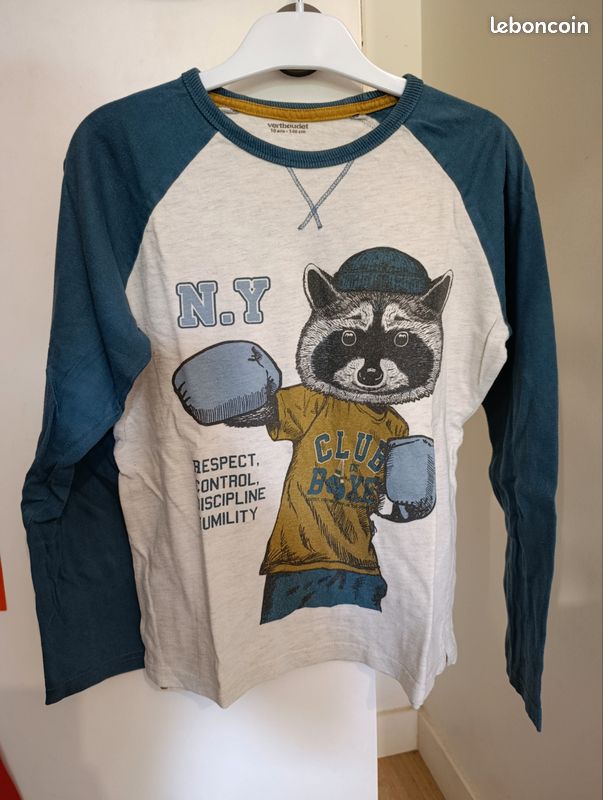 Lot T-shirts Garçon Taille 10 – Manches Longues Colorblock, Marques Rumi+Ryder & Thread 4 Thought