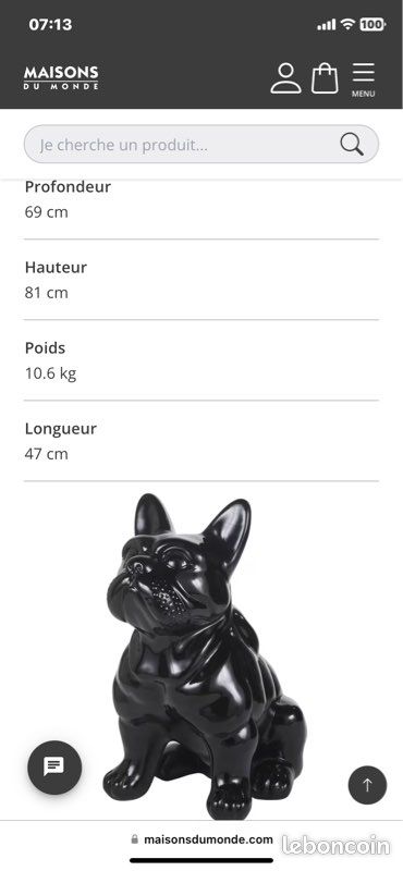 Statue bouledogue (image 2)
