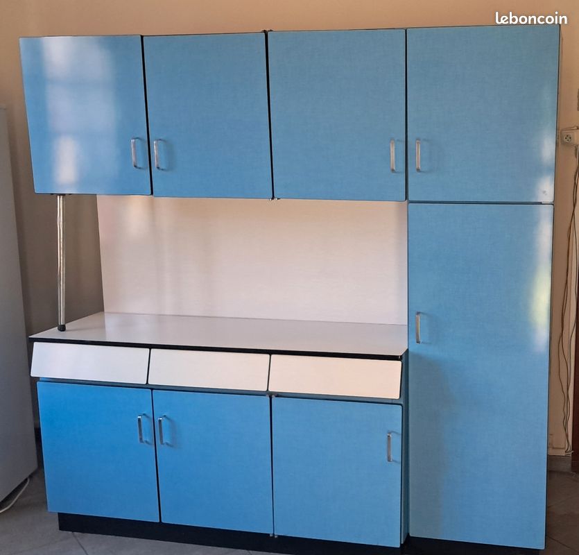 Buffet formica bleu (image 1)