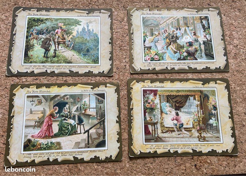 Chromos Au Bon Marché La Cigale et la Fourmi – série complète 6 cartes - Collection