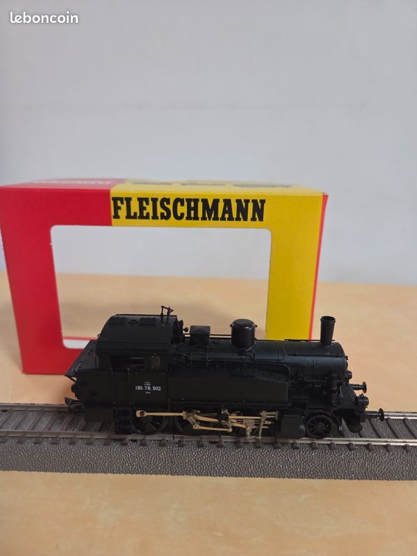 Locomotive Vapeur Fleischmann Ho – Noire, Peu Roulée – Eclairage Fonctionnel