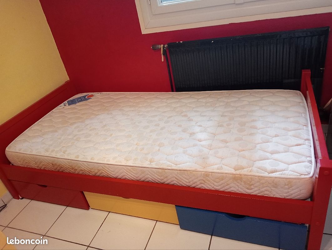 Lit tiroir+matelas+sommier (image 2)