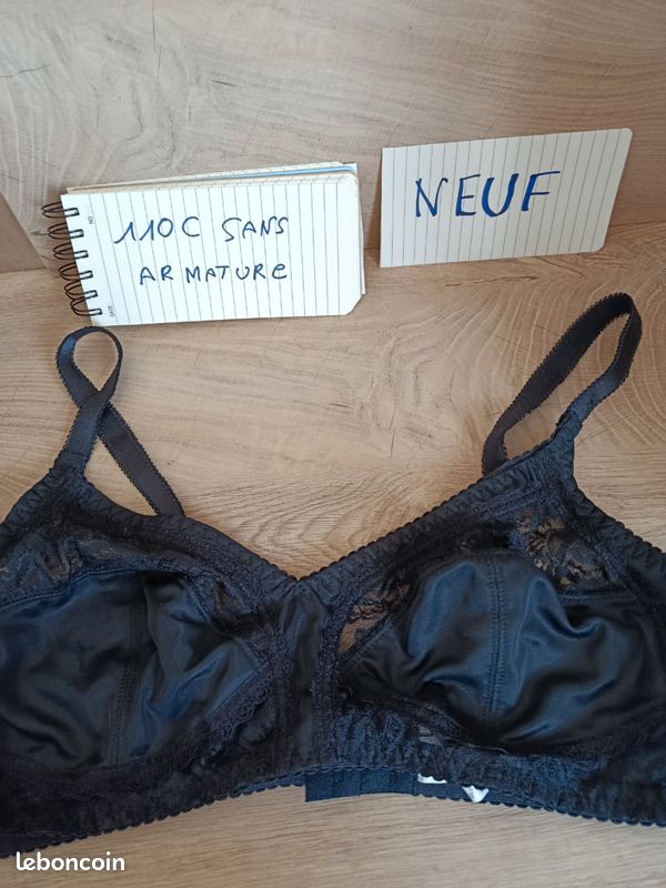 Réf 16 soutien gorge eldys T 110 C noir dentelle sans armature