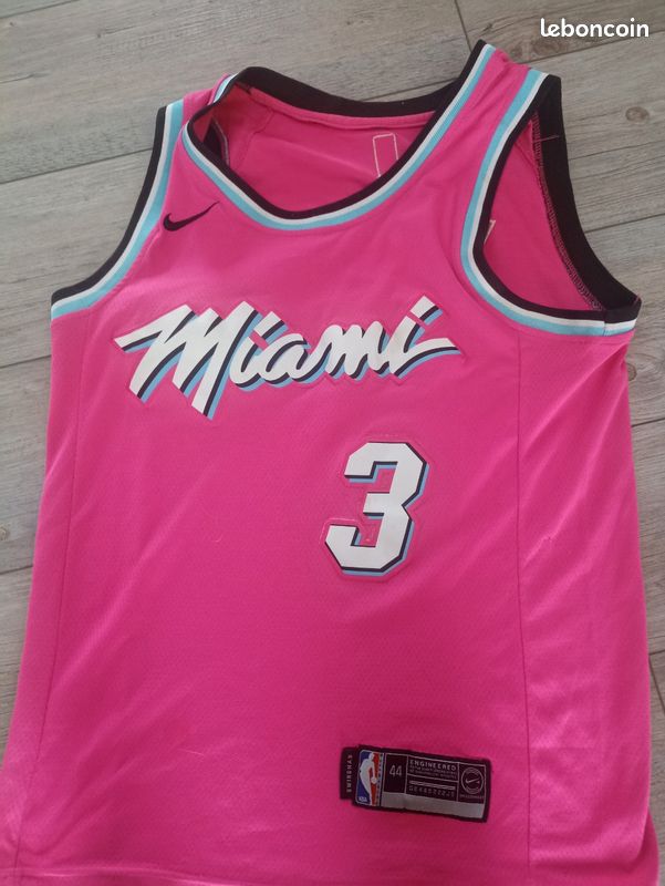 Miami Vice Maillot Nba Miami Rose Maillot NBA Dwyane Wade Miami