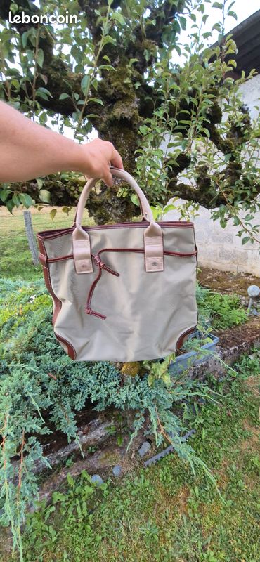 Sac Lancel cuir et toile Accessoires Bagagerie