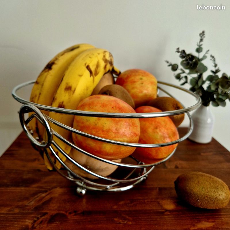 ANCIENNE CORBEILLE A Pain Coupe A Fruits Centre De Table Coupelle Étain