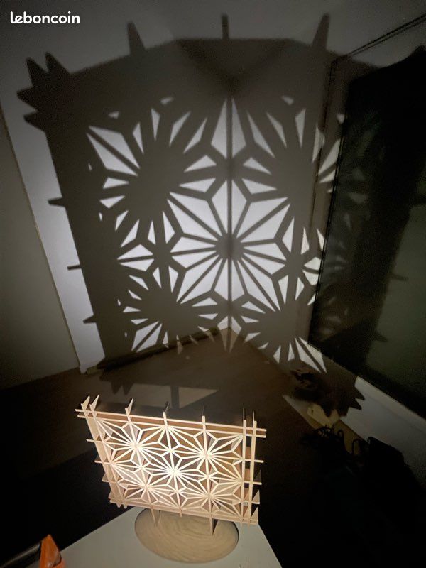 Tableau Décoratif Kumiko - Art Japonais En Bois - Fait Main - Cadeau Noël