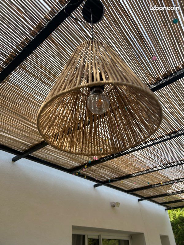 Lampe suspension en corde tissée (image 5)
